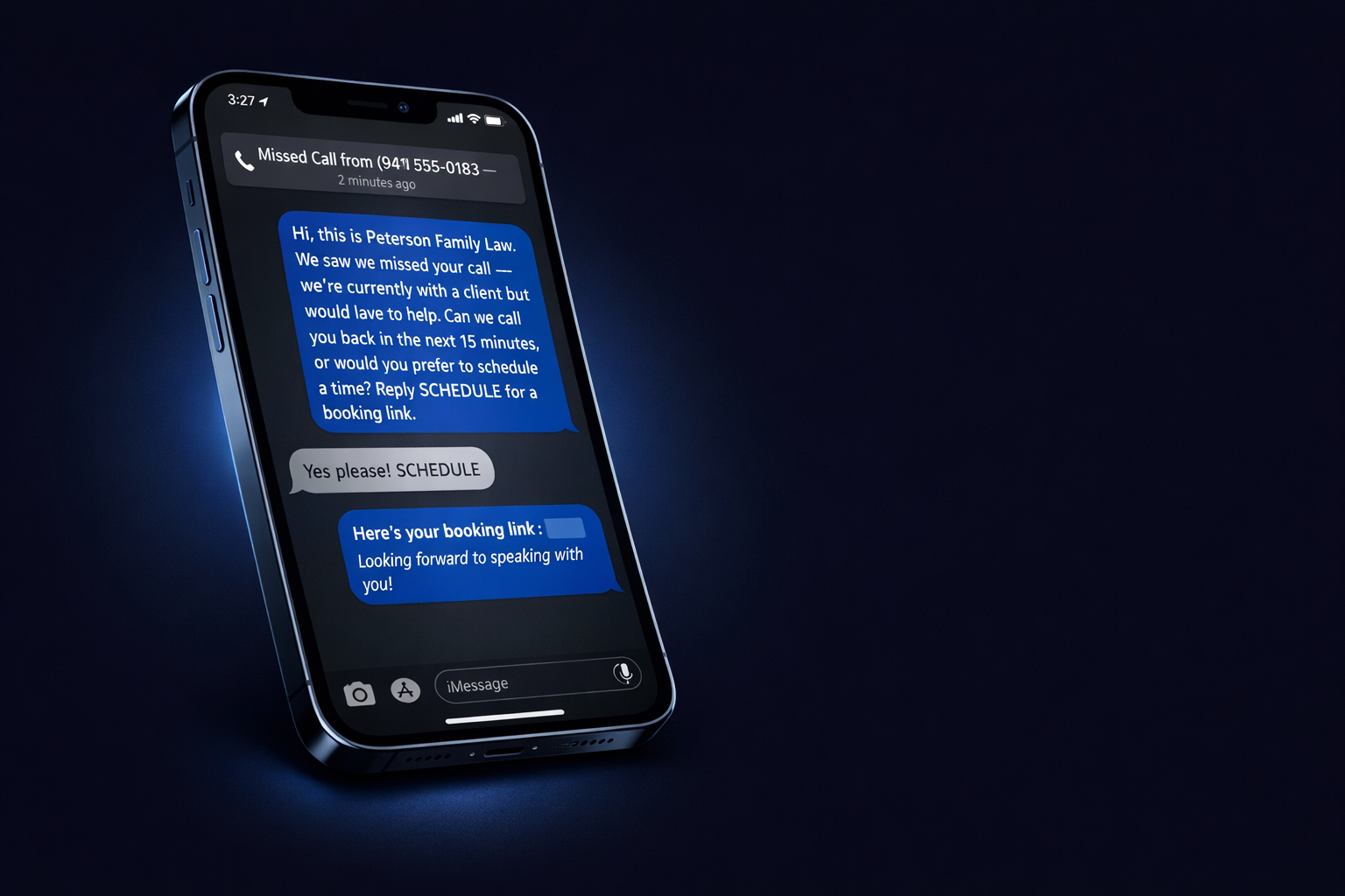 Missed call text-back automation capturing leads after hours